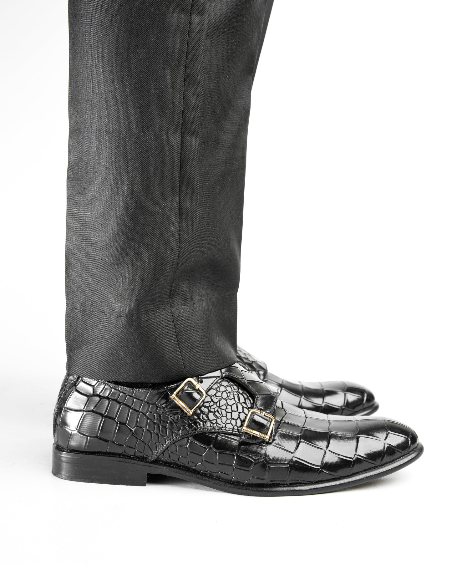 SNS5 Croc Style premium leather black shoe for men Shop n Save Pakistan