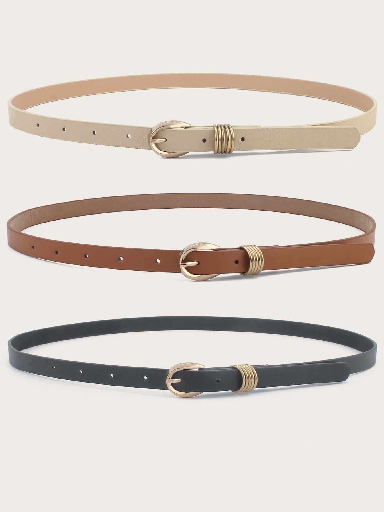 3pcs Metal Buckle Belt Shop n Save Pakistan