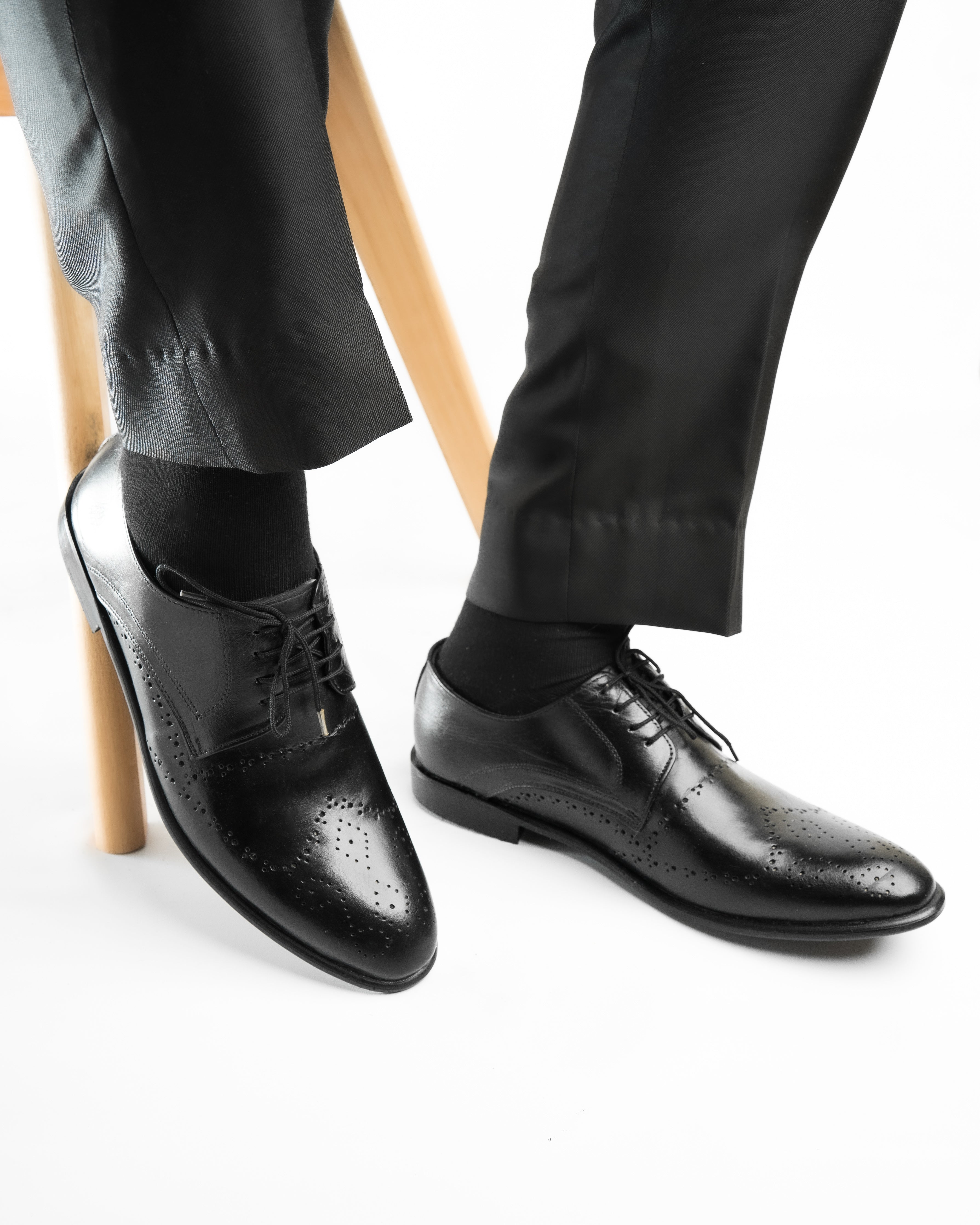 SNS11 Black formal Premium leather Shoes