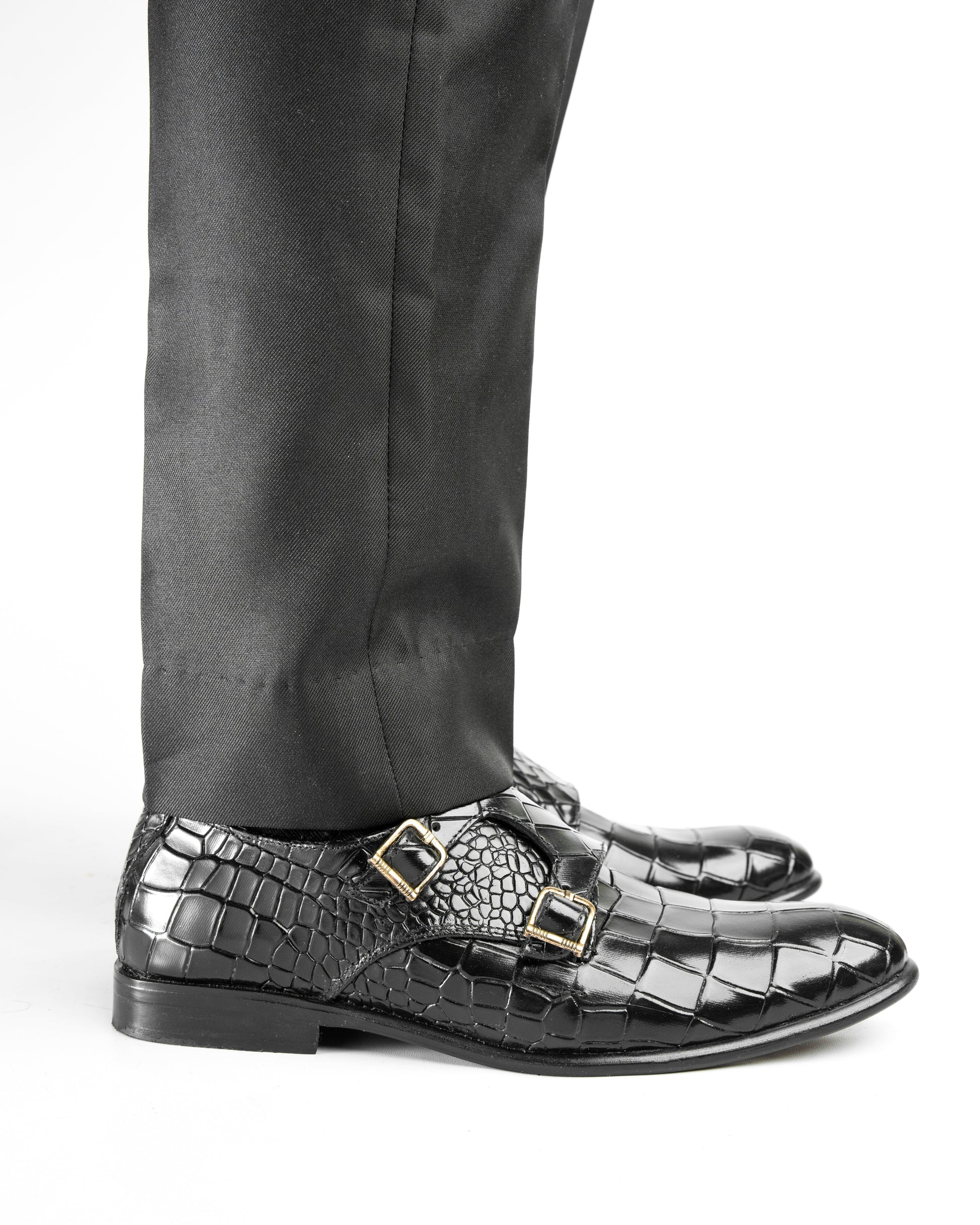 SNS5 Croc Style premium leather black shoe for men Shop n Save Pakistan