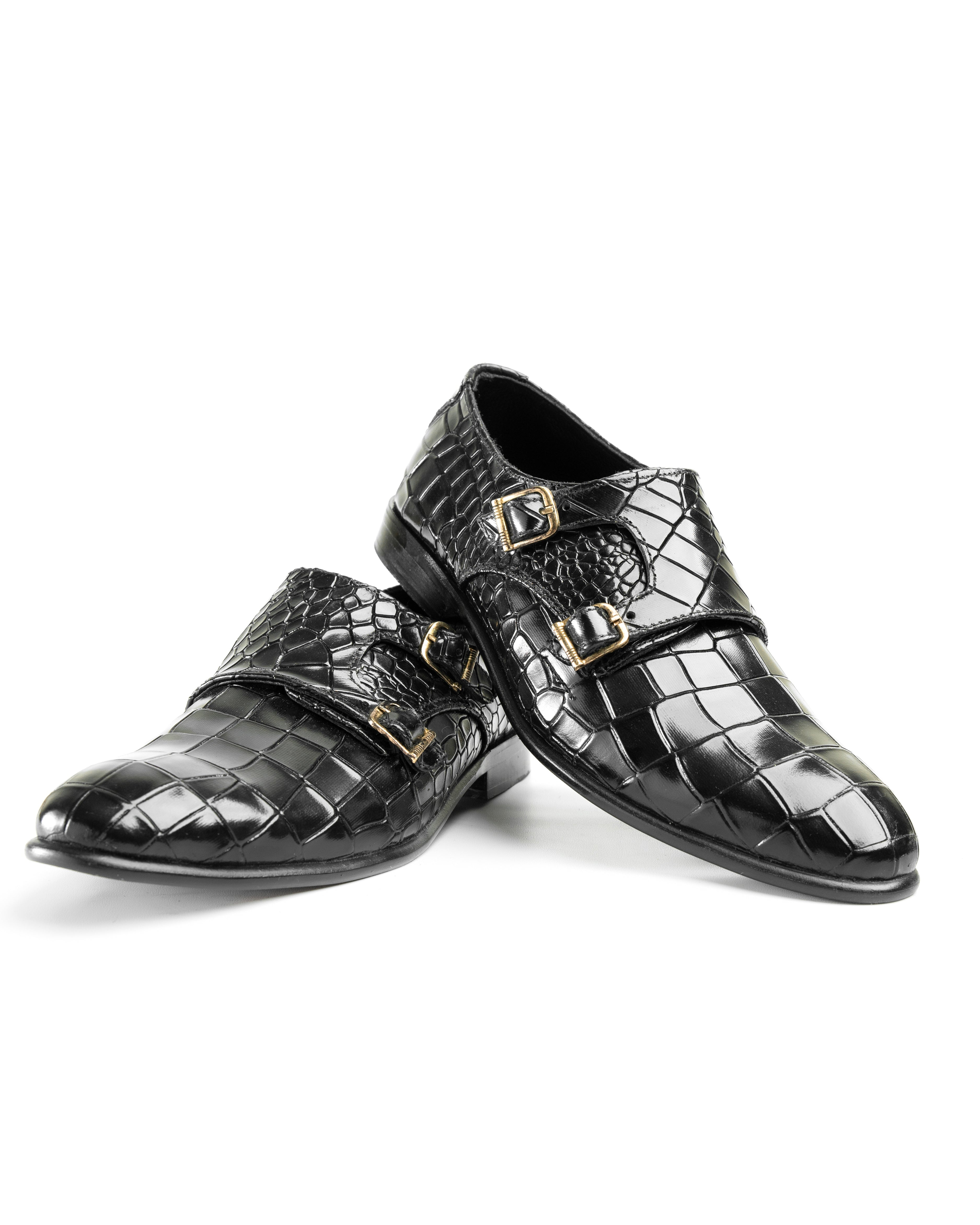 SNS5 Croc Style premium leather black shoe for men Shop n Save Pakistan