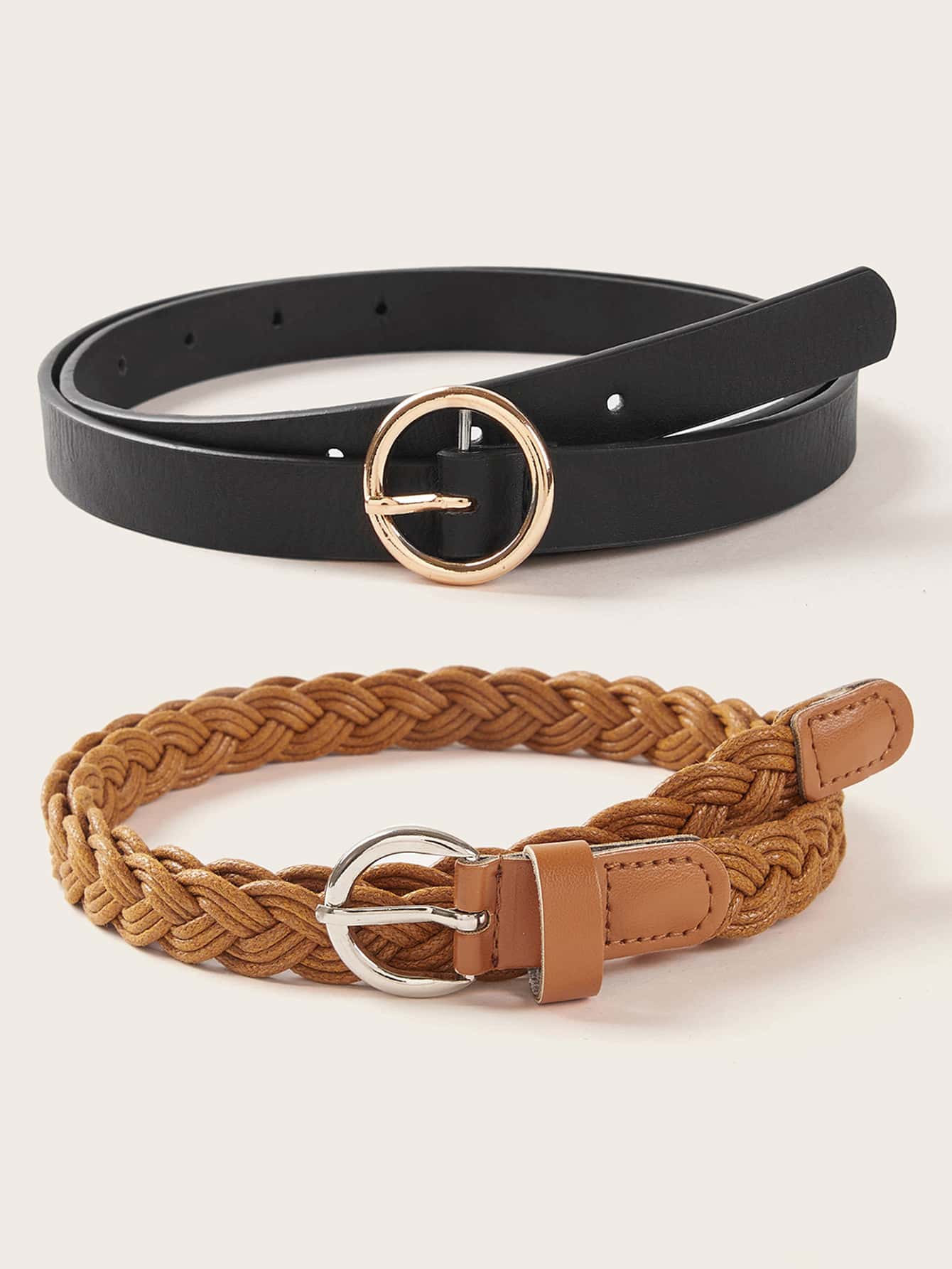 2pcs Braided O-ring Buckle Belt - shopnsave.pk