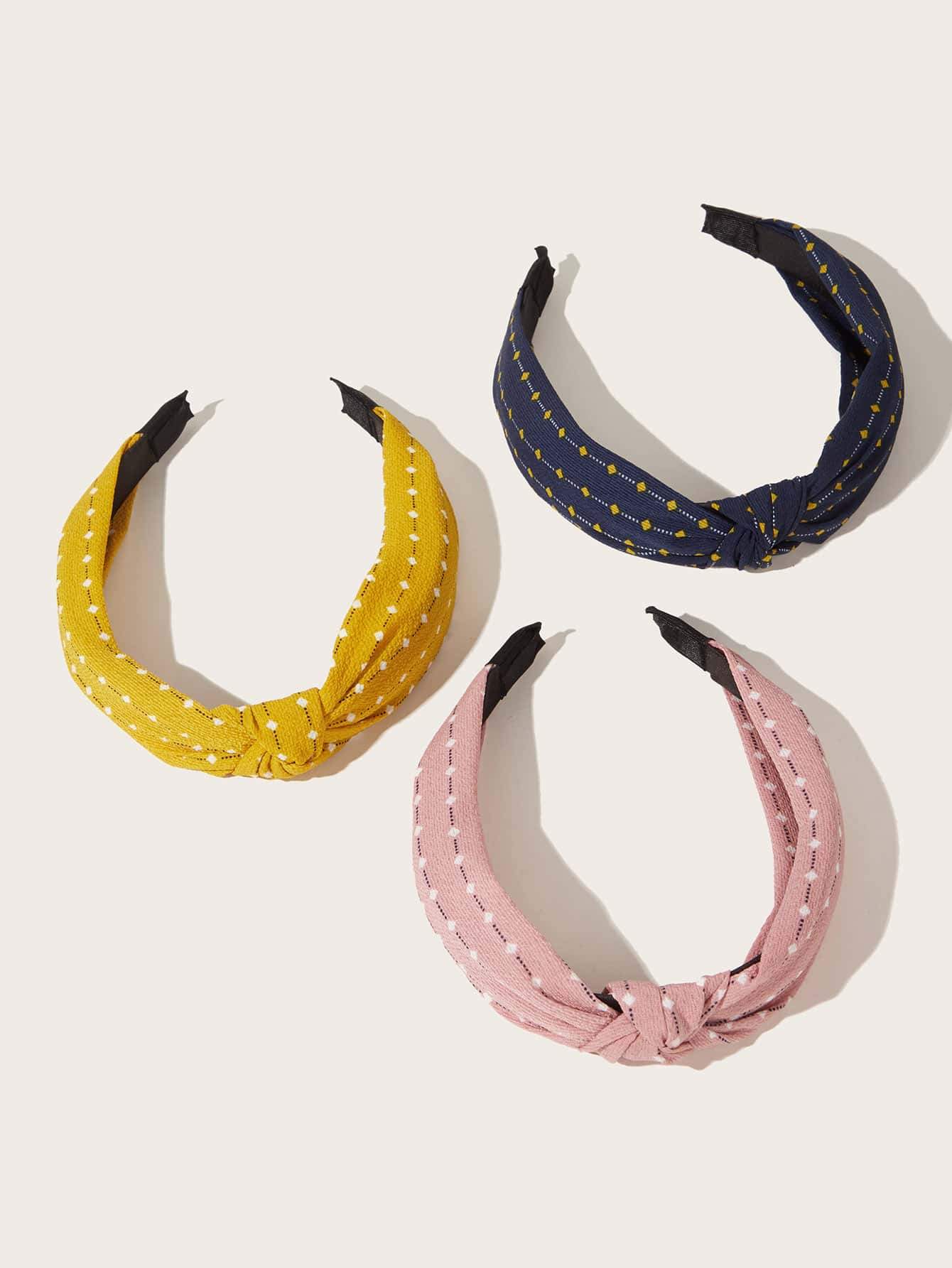 3pcs Cross Knot Hair Hoop - shopnsave.pk