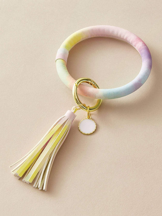 1pc Tassel Charm Tie Dye Bangle - shopnsave.pk