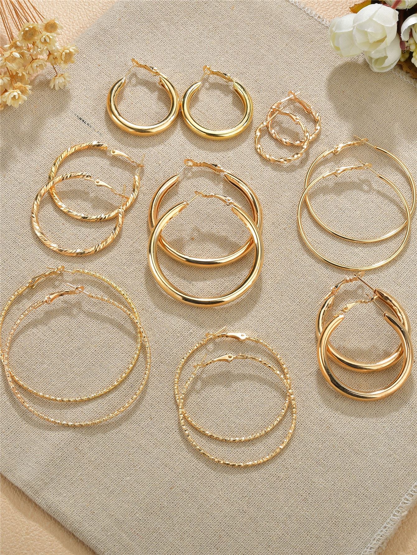 8pairs Round Hoop Earrings Shop n Save Pakistan