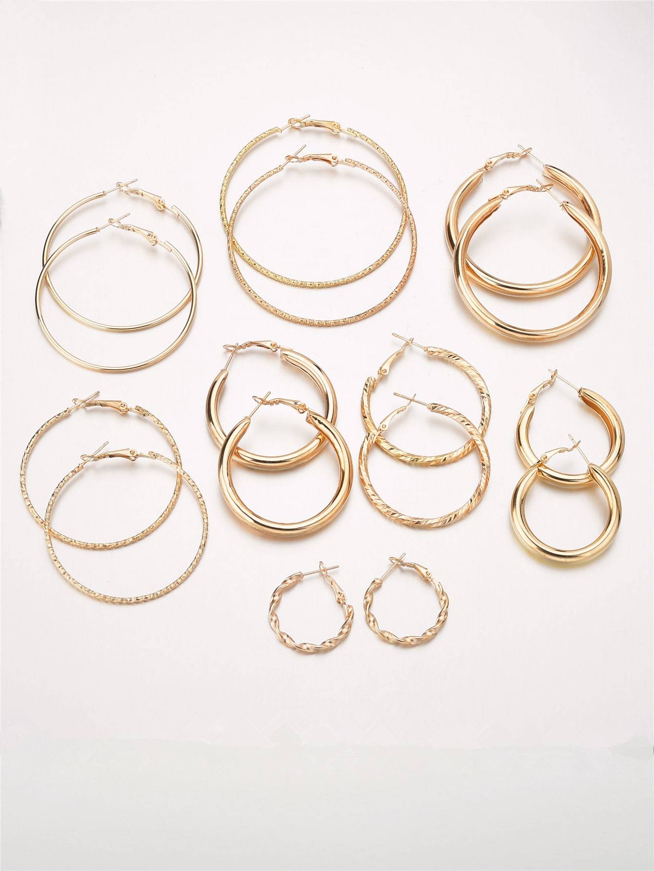 8pairs Round Hoop Earrings Shop n Save Pakistan