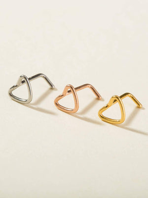 3pcs Heart Design Nose Ring - shopnsave.pk