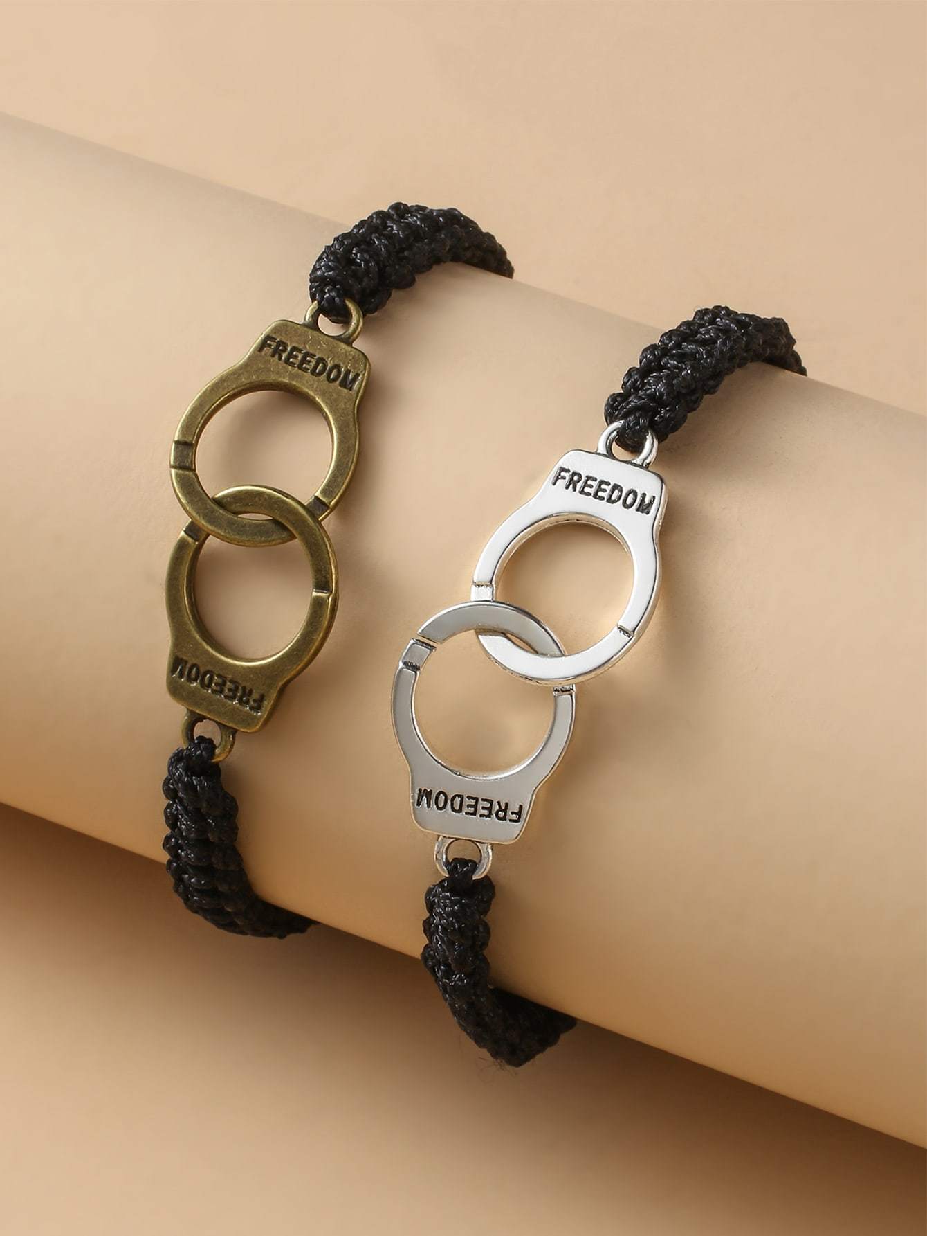 2pcs Handcuffs Decor String Couple Bracelet Shop n Save Pakistan