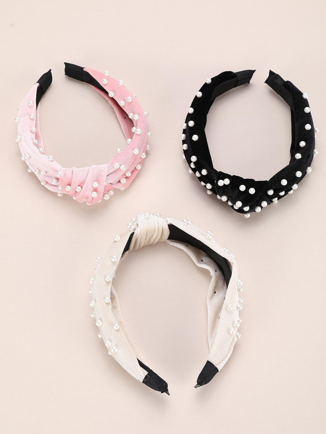 3pcs Faux Pearl Decor Hair Hoop Shop n Save Pakistan