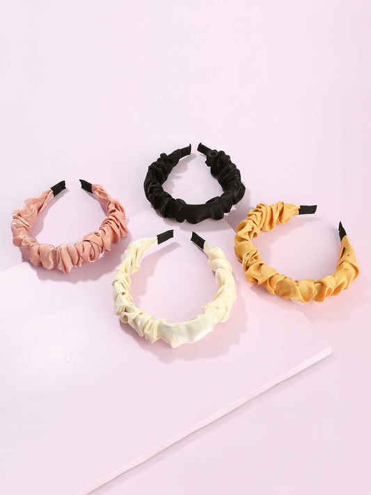 4pcs Simple Solid Hair Hoop Shop n Save Pakistan