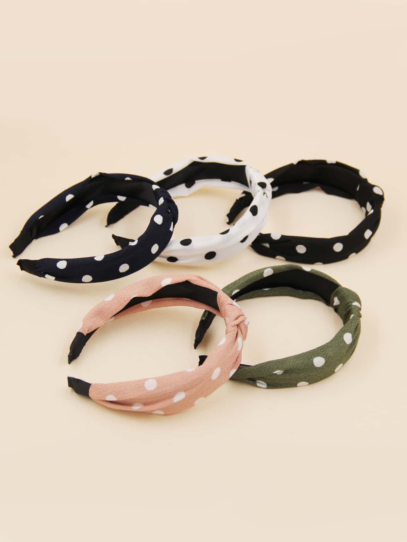 5pcs Polka Dot Pattern Hair Hoop Shop n Save Pakistan