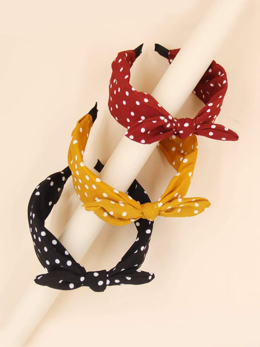 3pcs Polka Dot Pattern Hair Hoop Shop n Save Pakistan