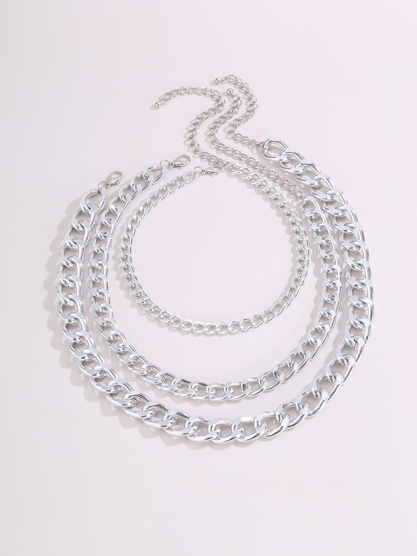 3pcs Simple Chain Necklace Shop n Save Pakistan