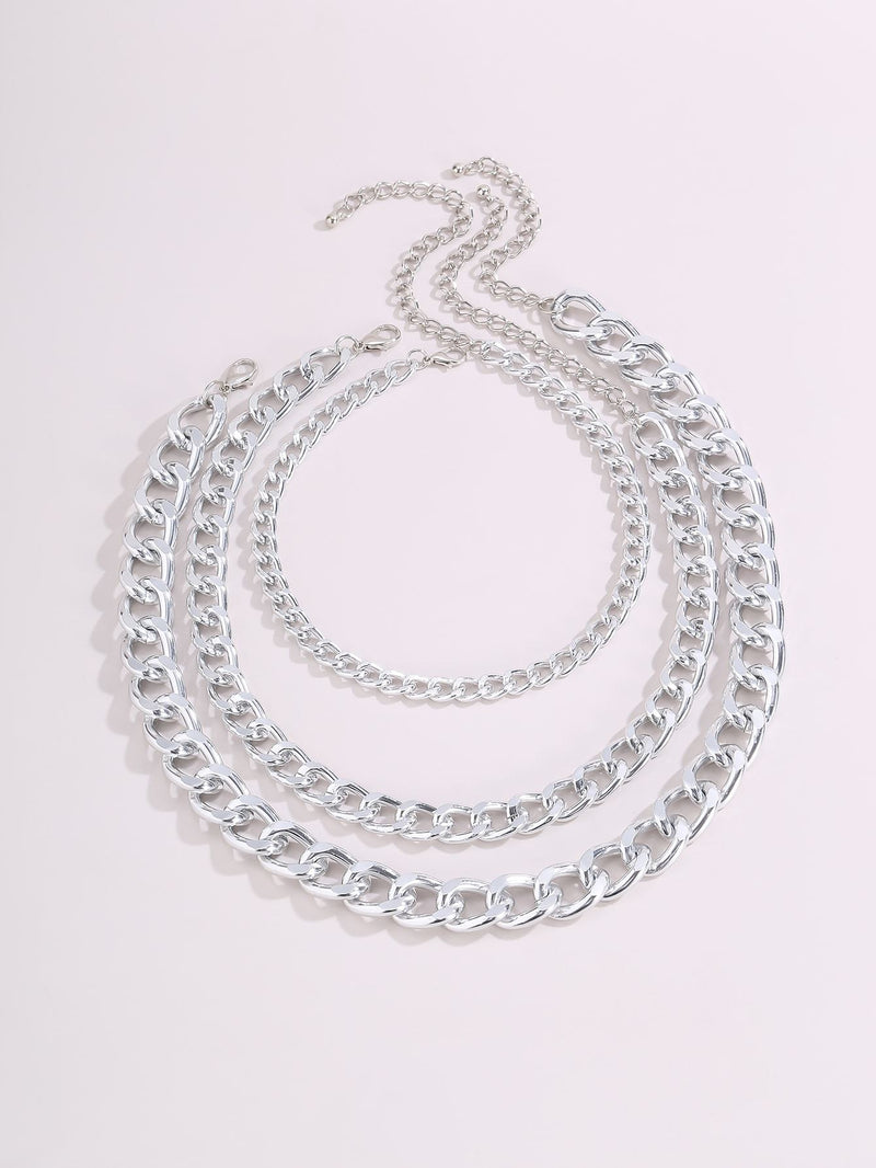 3pcs Simple Chain Necklace Shop n Save Pakistan