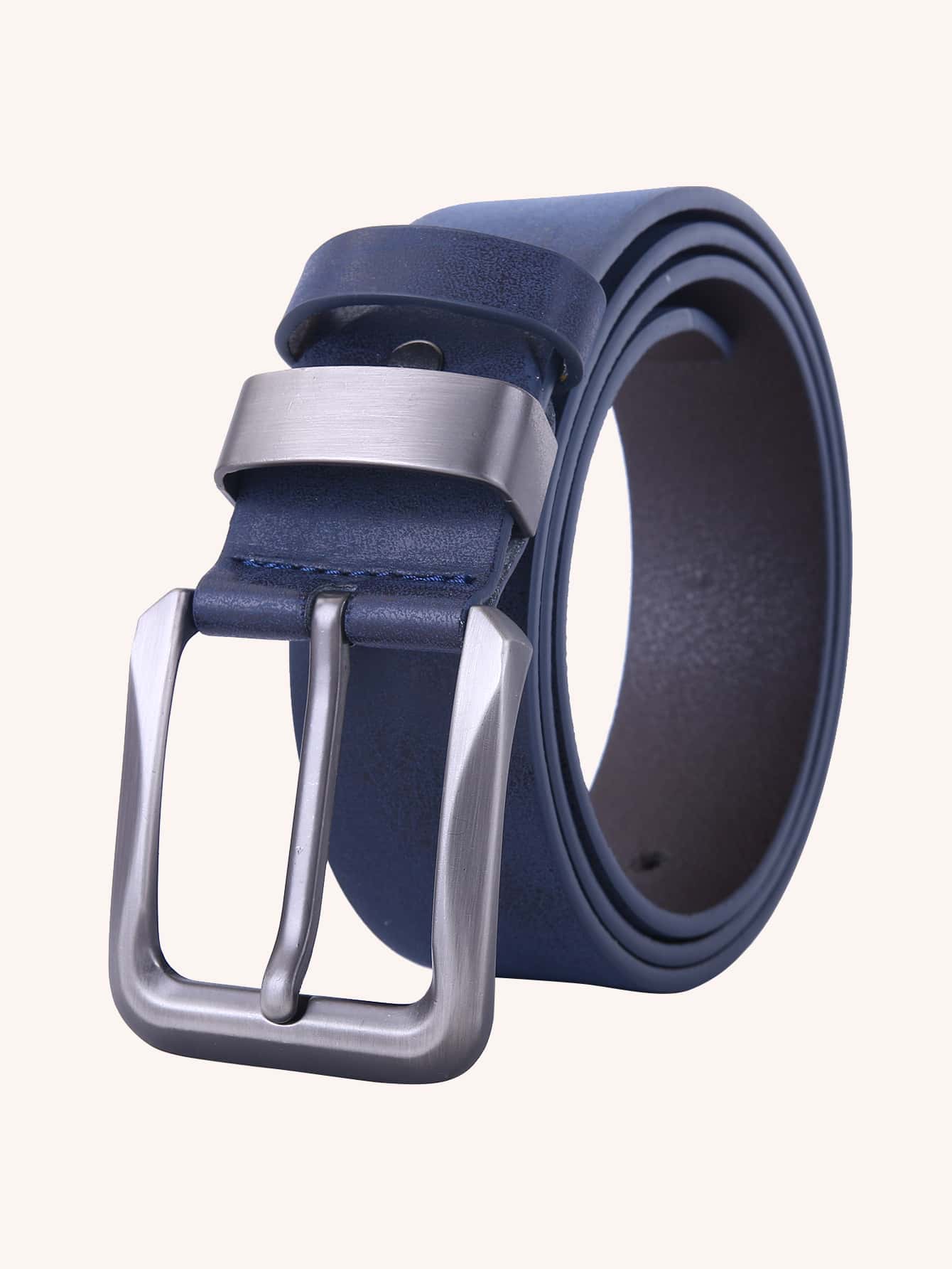 Men Square Buckle Belt With Punch Tool