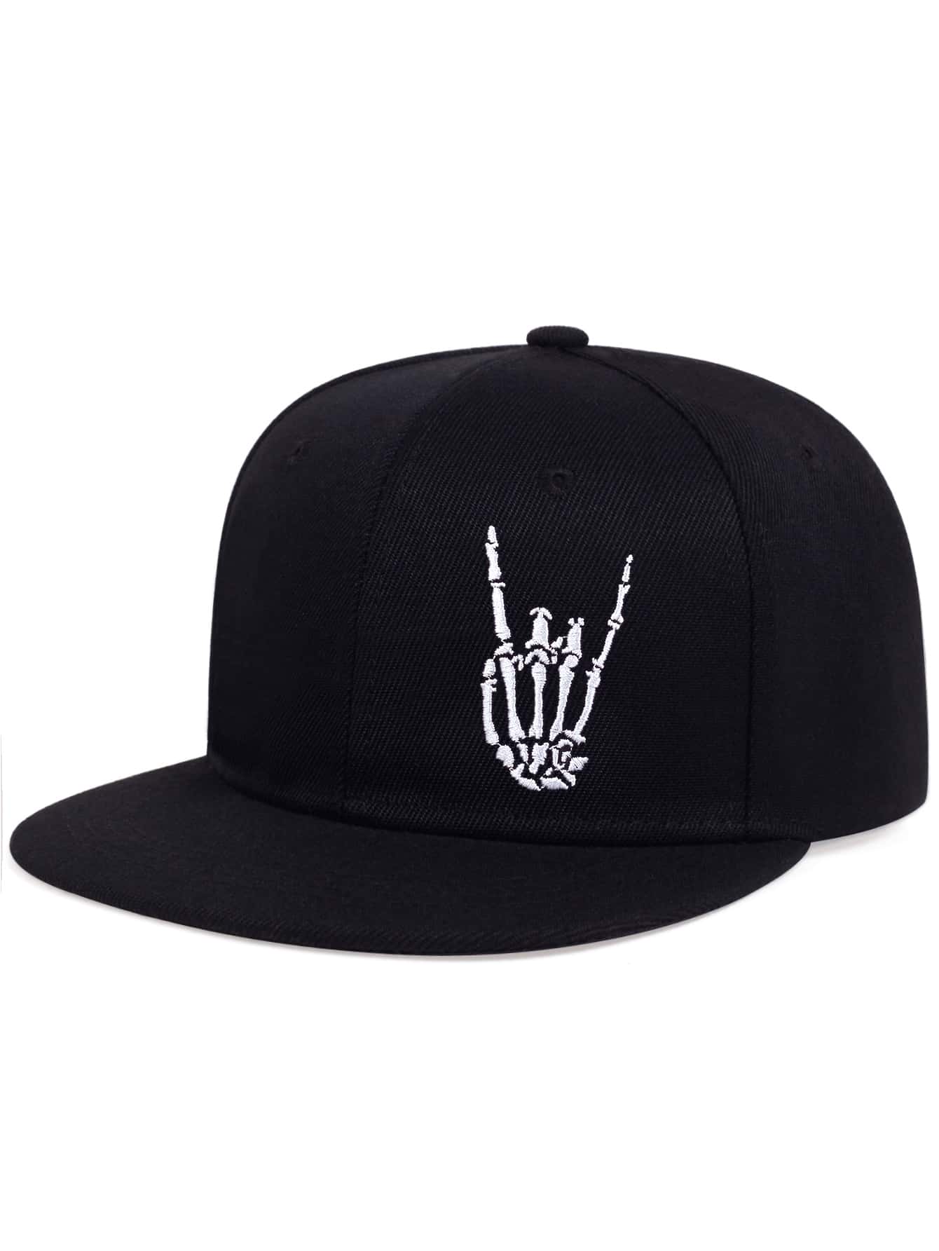 Men Skeleton Hand Embroidered Hip Hop Cap